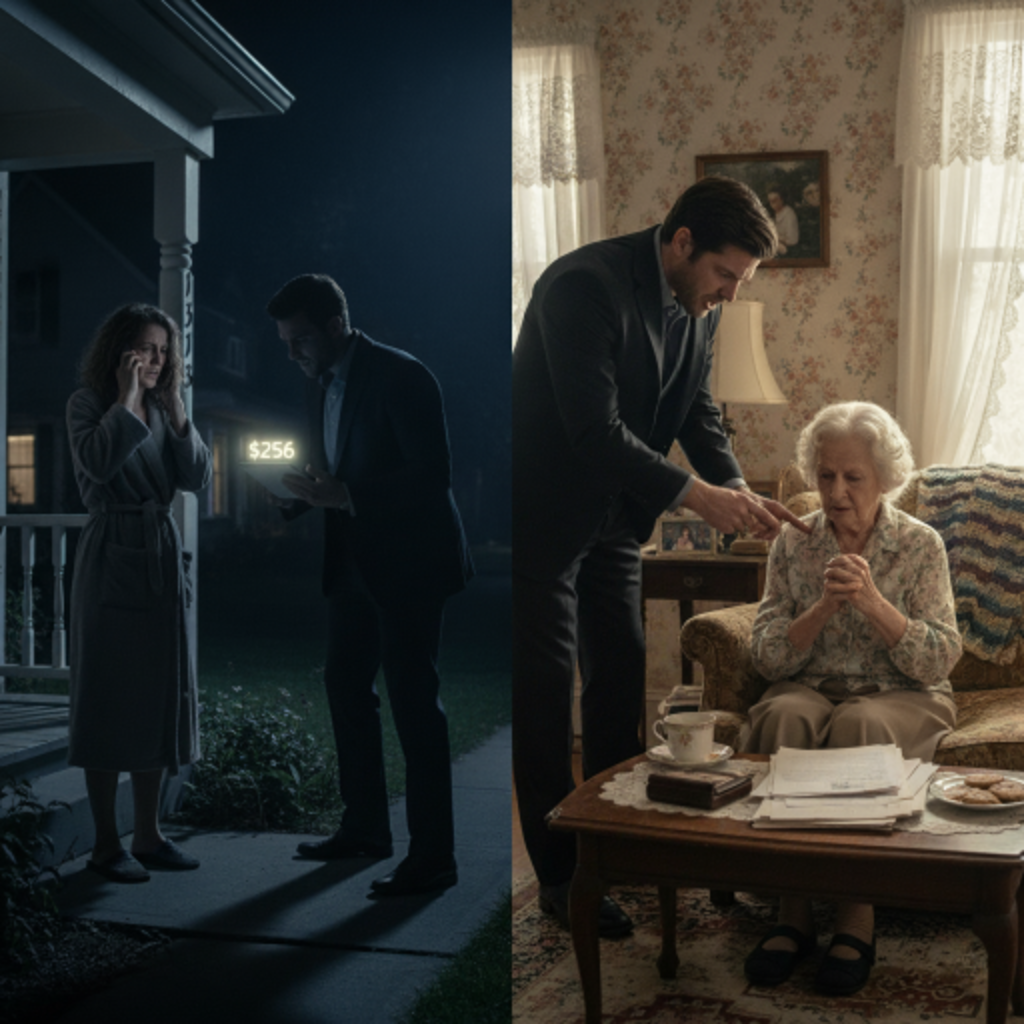 Woman receiving debt notices in the middle of the night and their granma getting the same notice from the same person